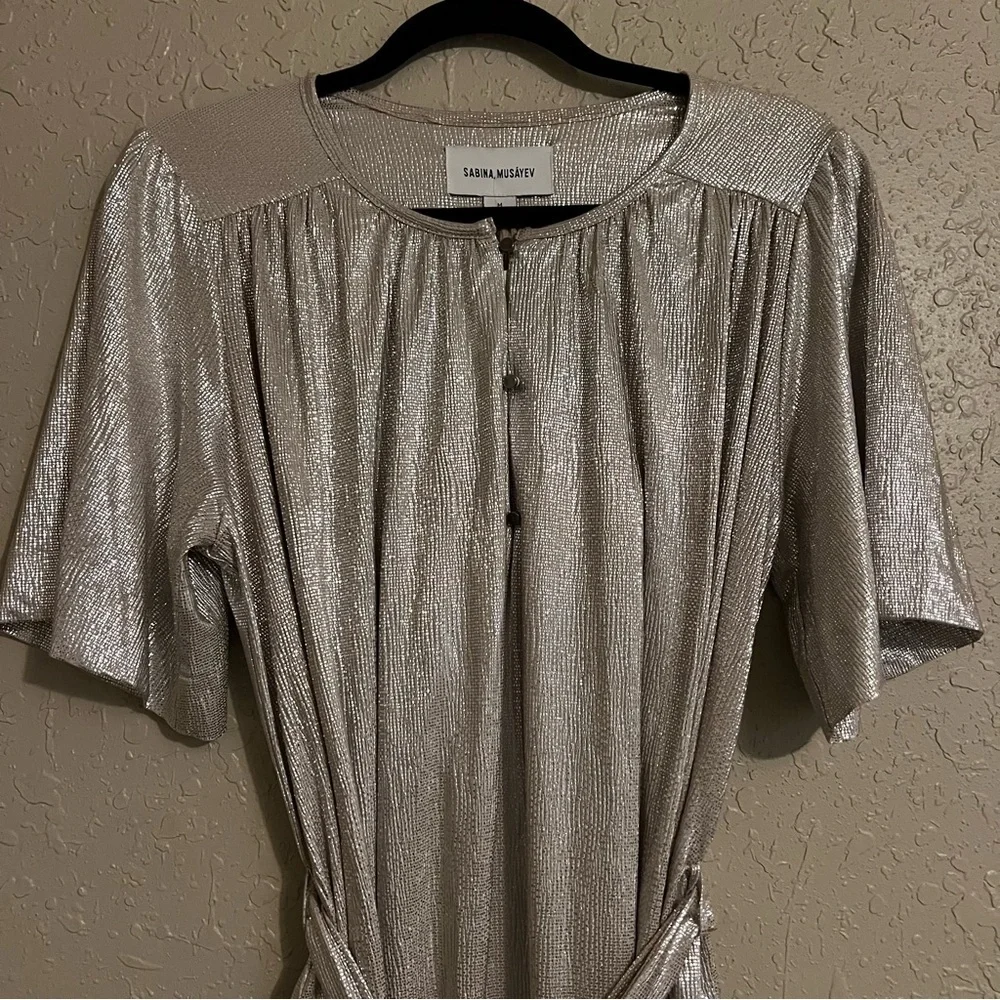 NWT Anthropologie Sabina Musayev Mercury Shirtdress Size Medium - Picture 3 of 6
